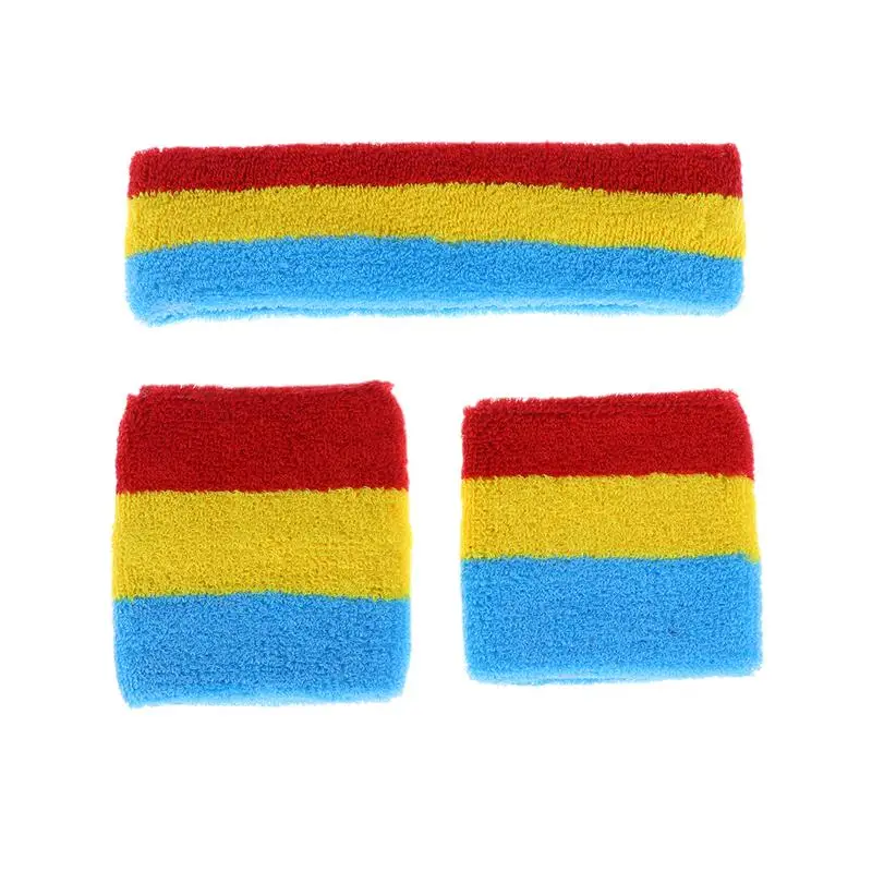 1 комплект спортивный напульсник защитный впитывающий пот практичный полотенце