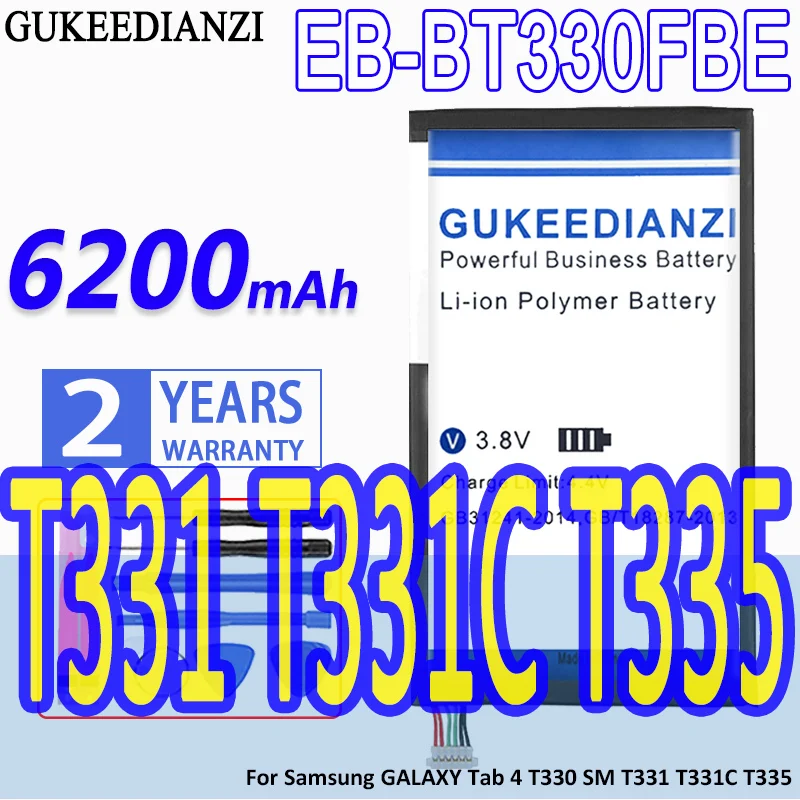 

New EB-BT330FBE 6200mAh Rechargeable Tablet Battery For Samsung GALAXY Tab 4 T330 SM T331 T331C T335 Lithium Batteries