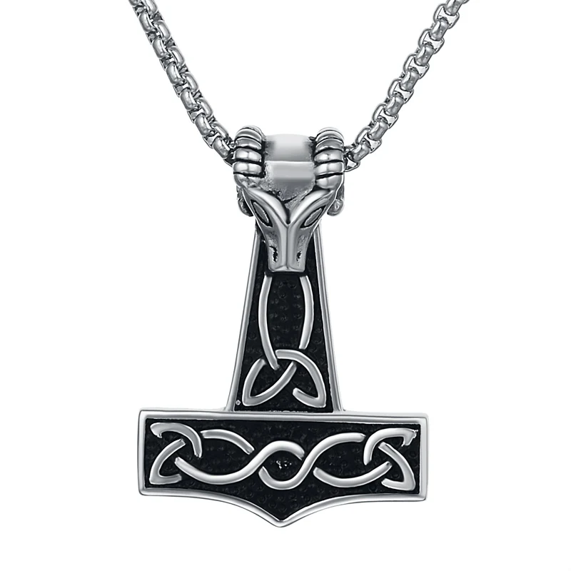 Ожерелье молоток Тора из нержавеющей стали альпака животное оригинальное