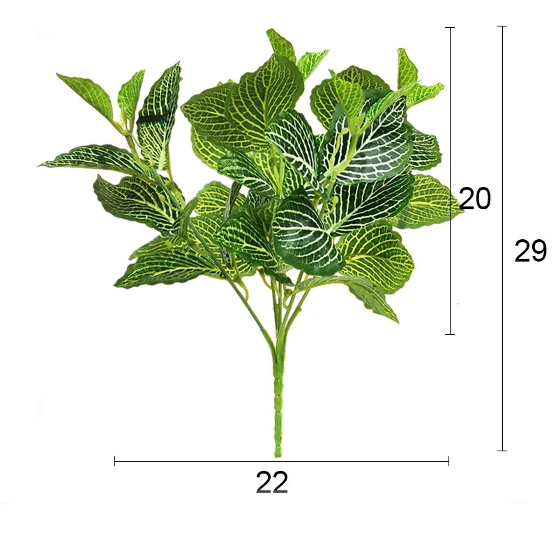 

Artificial Plant Leaf Small Bonsai Decorative Plant Wall for Home Decor Plastic Fake Tree Leaves Bouquet Tropical Plants