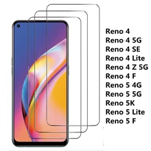 3Pcs Tempered Glass For Oppo Reno 4 SE Z Lite  F 5G Screen Glass For Oppo Reno 5 K F Lite 4G 5G Phone Glass