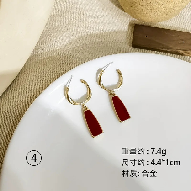 Женские Висячие серьги с кисточками длинные геометрические в Корейском стиле