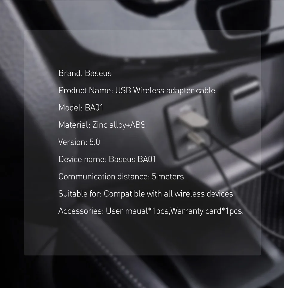 Baseus AUX Bluetooth адаптер автомобильный 3,5 мм разъем кабель программный ключ Handfree Автомобильный комплект аудио передатчик Авто Bluetooth 5,0 приемник