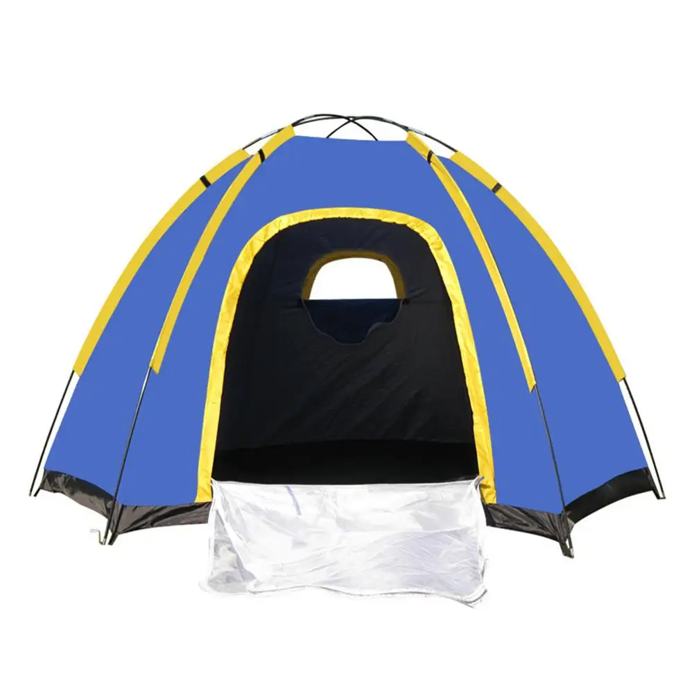 Camping Hexagonal Tent Shelter Tent Anti-UV Camping Equipment Sun Awning Tent Waterproof Durable Travel Tentage Outdoor Tourist