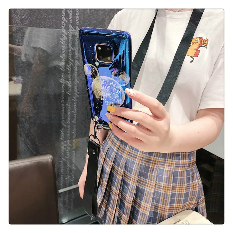 Милый Кот коготь планета Кроссбоди цепь ремень чехол для телефона для samsung galaxy note10 pro S10 Plus чехол s8 s9 Plus note8 note9 A8S A9S