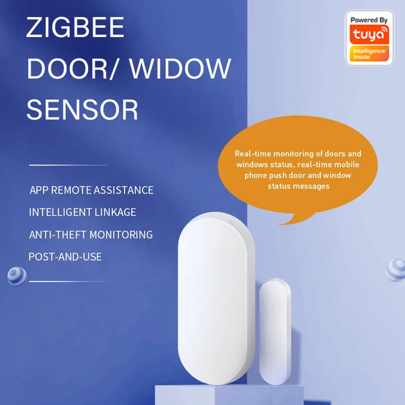 

Tuya Smart WiFi Door Sensor Smart Magnetic Sensor Home Security Alarm Smart Life APP Control Works With Alexa Google Assisant