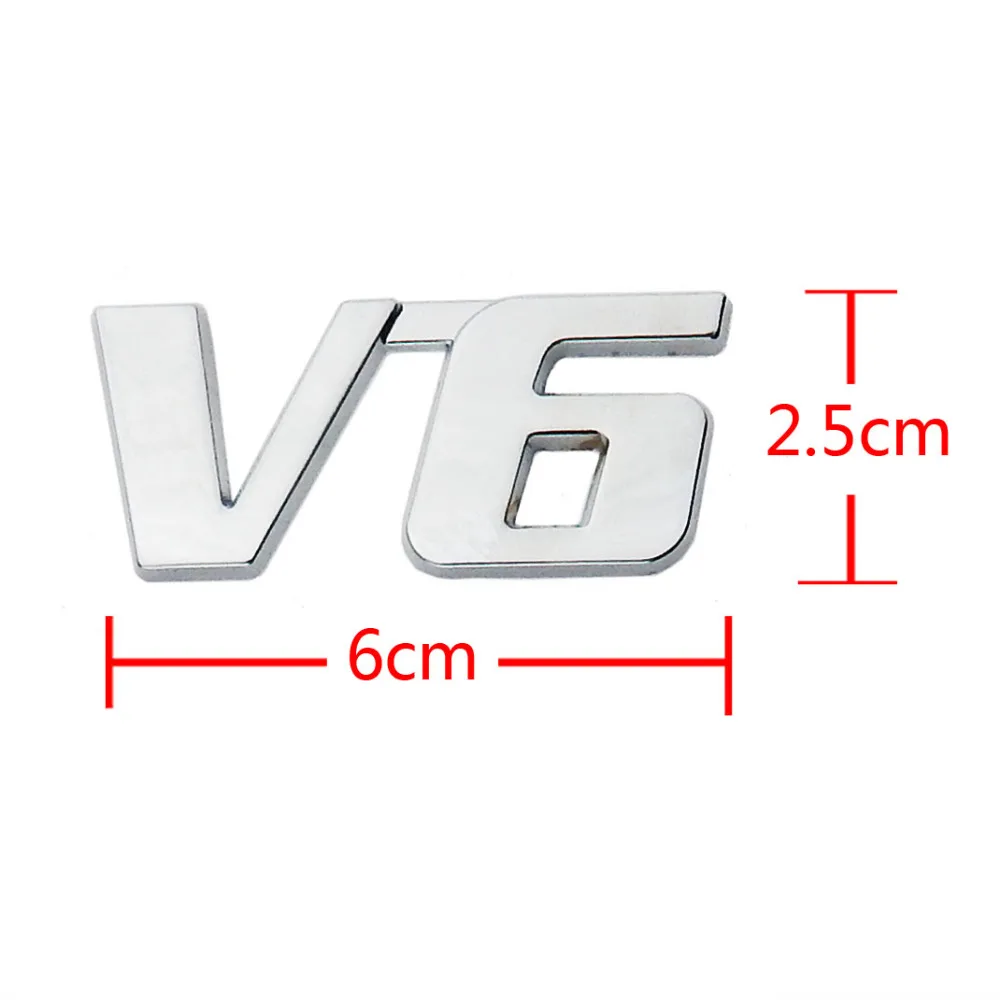 3D V6 значок эмблема наклейка V8 заднее крыло багажник Наклейка Бесплатная