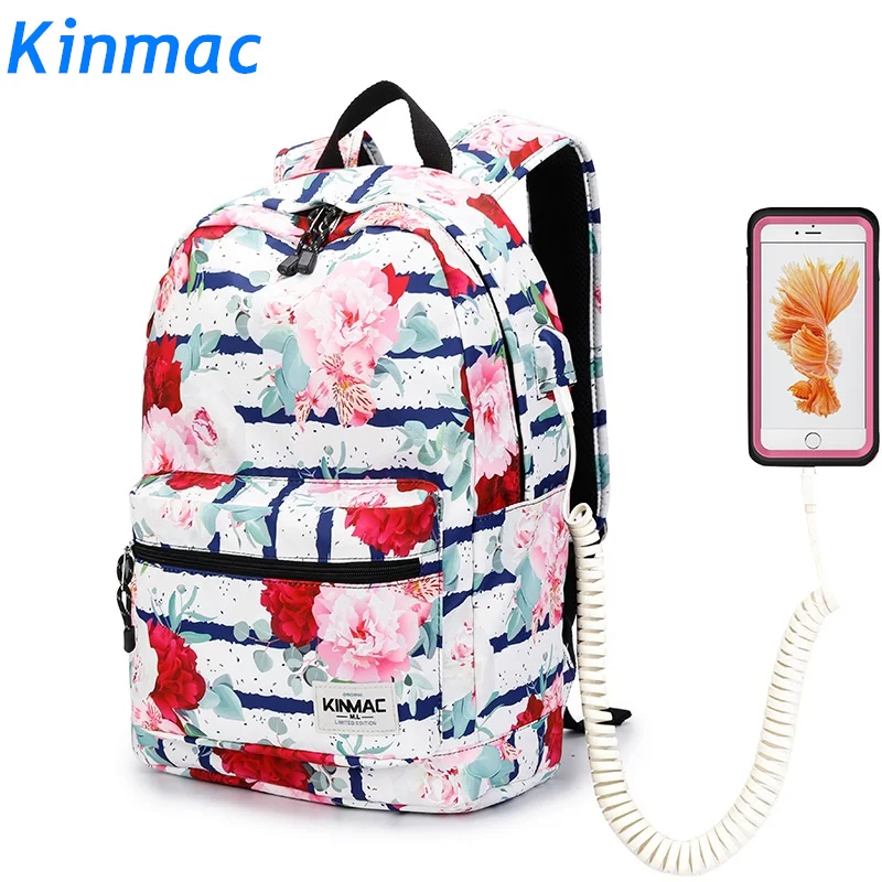 

Брендовый рюкзак Kinma для ноутбука 15 дюймов, 15,6 дюймов, Сумка с пионами через плечо для ноутбука Macbook 15,4, деловой, школьный, Прямая поставка F164