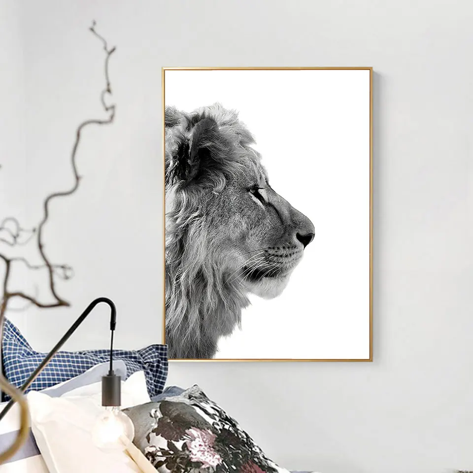 Плакат со львом Яком холст живопись животные фотография настенные