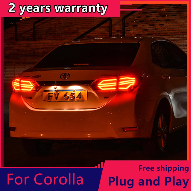 

KOWELL 2014-2017 For toyota Corolla LED rear lights LED taillights car styling trunk lamp signal+brake+reverse parking light