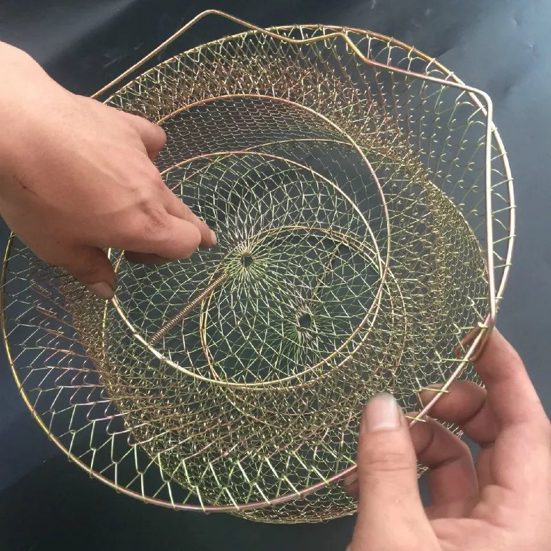Анти-подвесная складная стальная рыболовная сеть клетка маленькая сетка 30 33 38 45 65