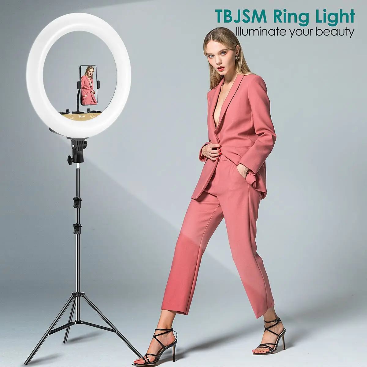 

LED Ring Lamp Selfie Ring Light With Tripod USB Selfie Light Ring Lamp Big Photography Ringlight 18 With Stand For Phone Studio