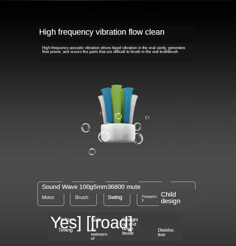 Зубная щетка Ультразвуковая электрическая перезаряжаемая с подставкой USB