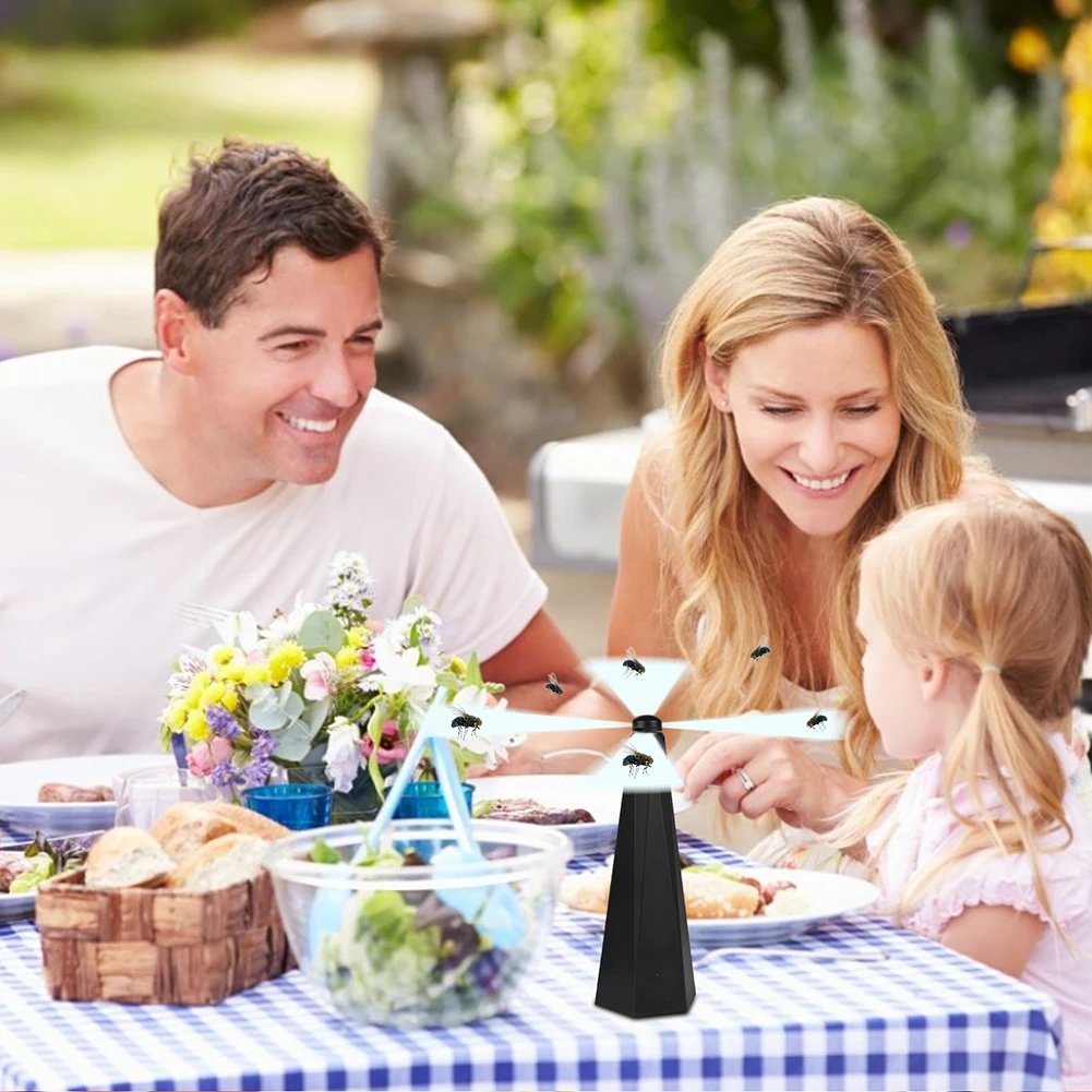 

Hexagon Fly Repellent Fan Food Picnic Protector Flies Bugs Pest Away Table Fans for Household Kitchen Outdoor Picnic