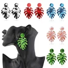 Женские серьги в богемном стиле, висячие серьги в форме листа из ацетата, 5 цветов, 2021