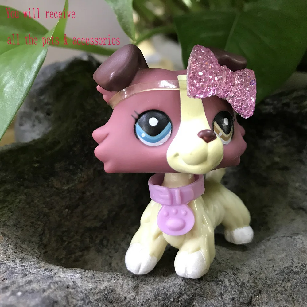Pet Shop #1262 маленькие игрушки глаза сливы крем щенок собачки колли Коллекционная