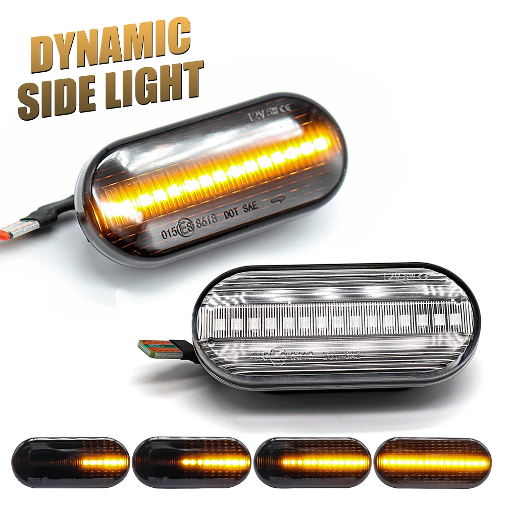 LED Dynamic Turn Signal Light Fender Side Marker Lamp Indicator For VW Bora Golf 3 4 Passat 3BG Polo SB6 SEAT Ibiza Vento