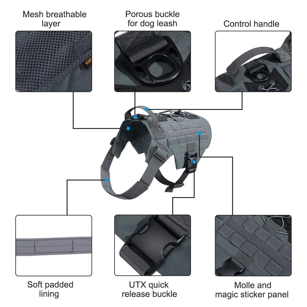Превосходный Элитный спанкер тактическая шлейка для собак Военный патруль жилет