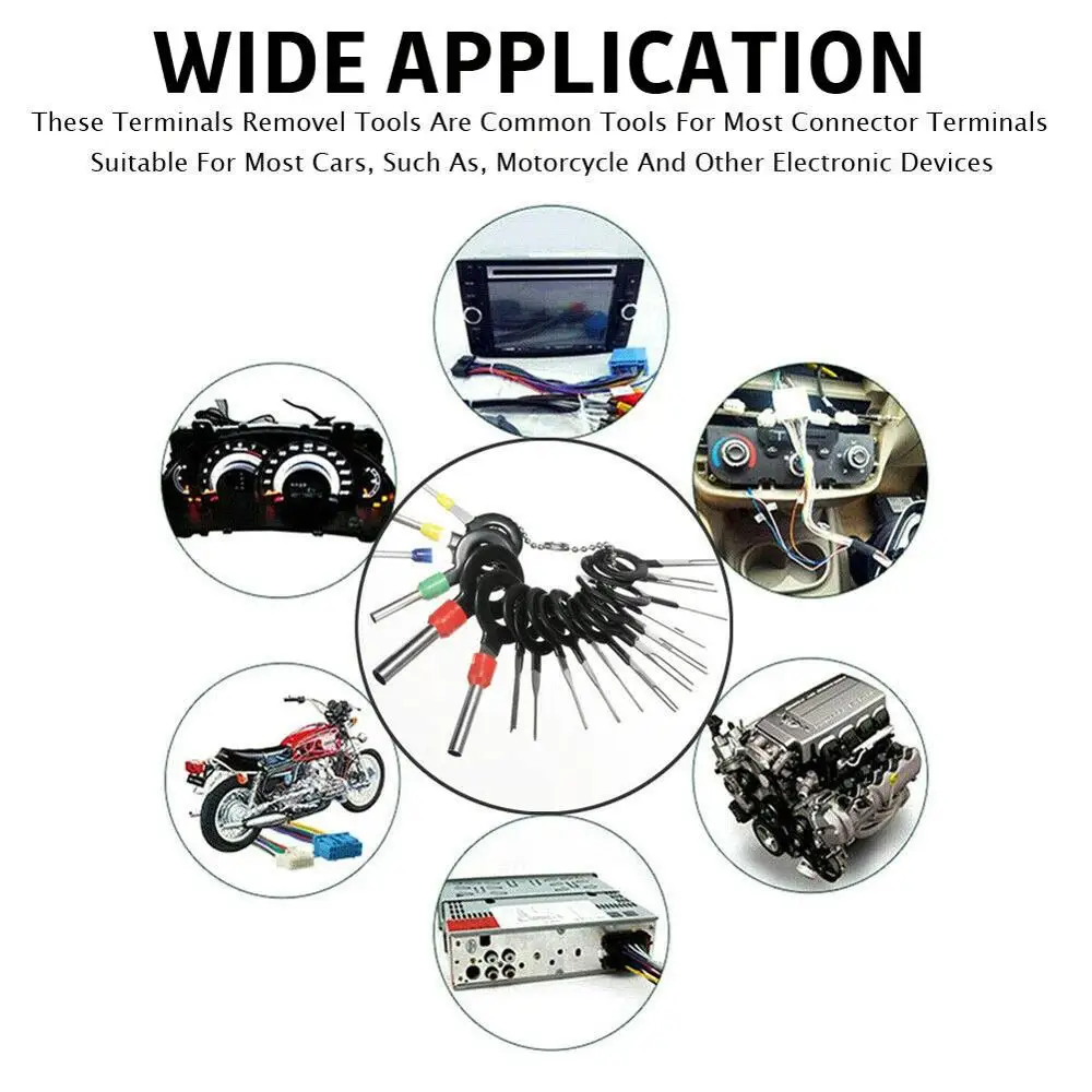 

73Pcs Automotive Wire Plug Terminal Removal Tool Set Car Electrical Wiring Crimp Connector Key Pin Kit Auto Accessories