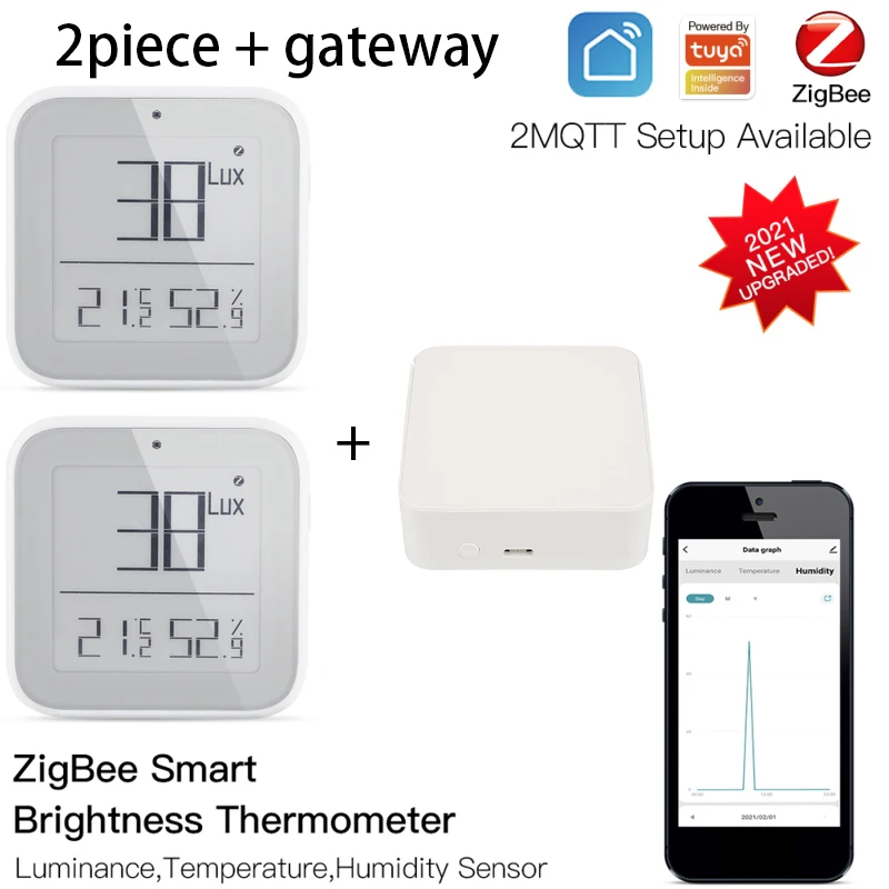 

Внутренний ЖК-датчик влажности Tuya Zigbee, измеритель температуры и влажности