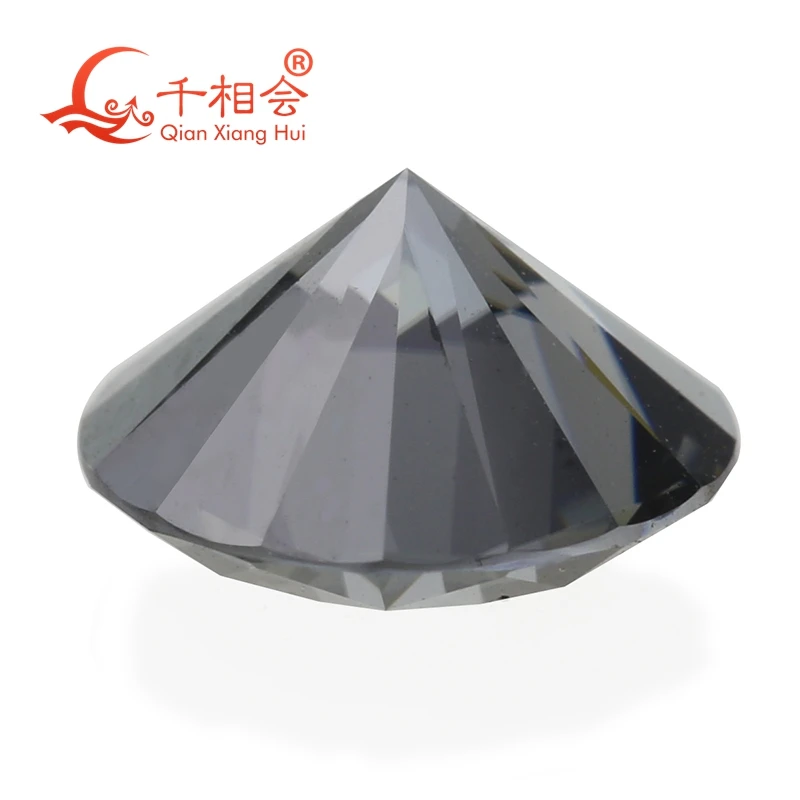 5mm to 15mm gray color Round Brilliant cut Sic material moissanites loose stone by qianxianghui