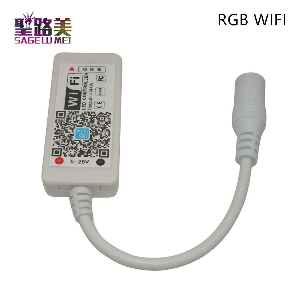 DC12-24V мини WIFI RGB RGBW RGBCW светодиодный контроллер RF ИК пульт дистанционного