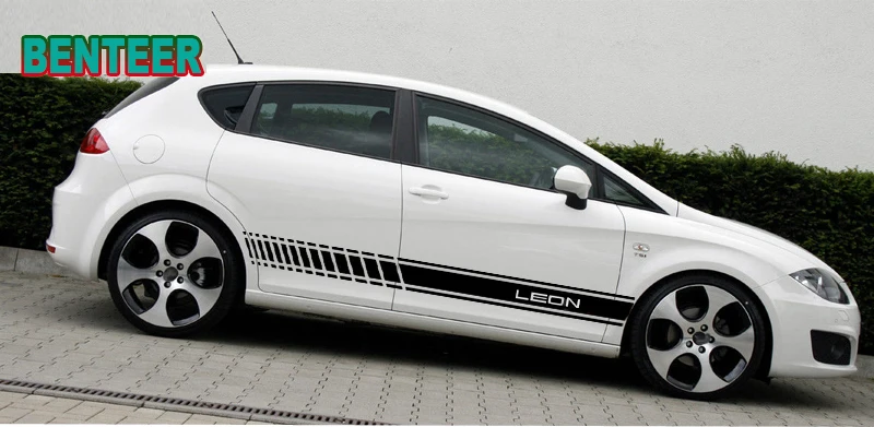 2 шт./лот Автомобильная боковая наклейка полосы наклейки флаг график для seat leon