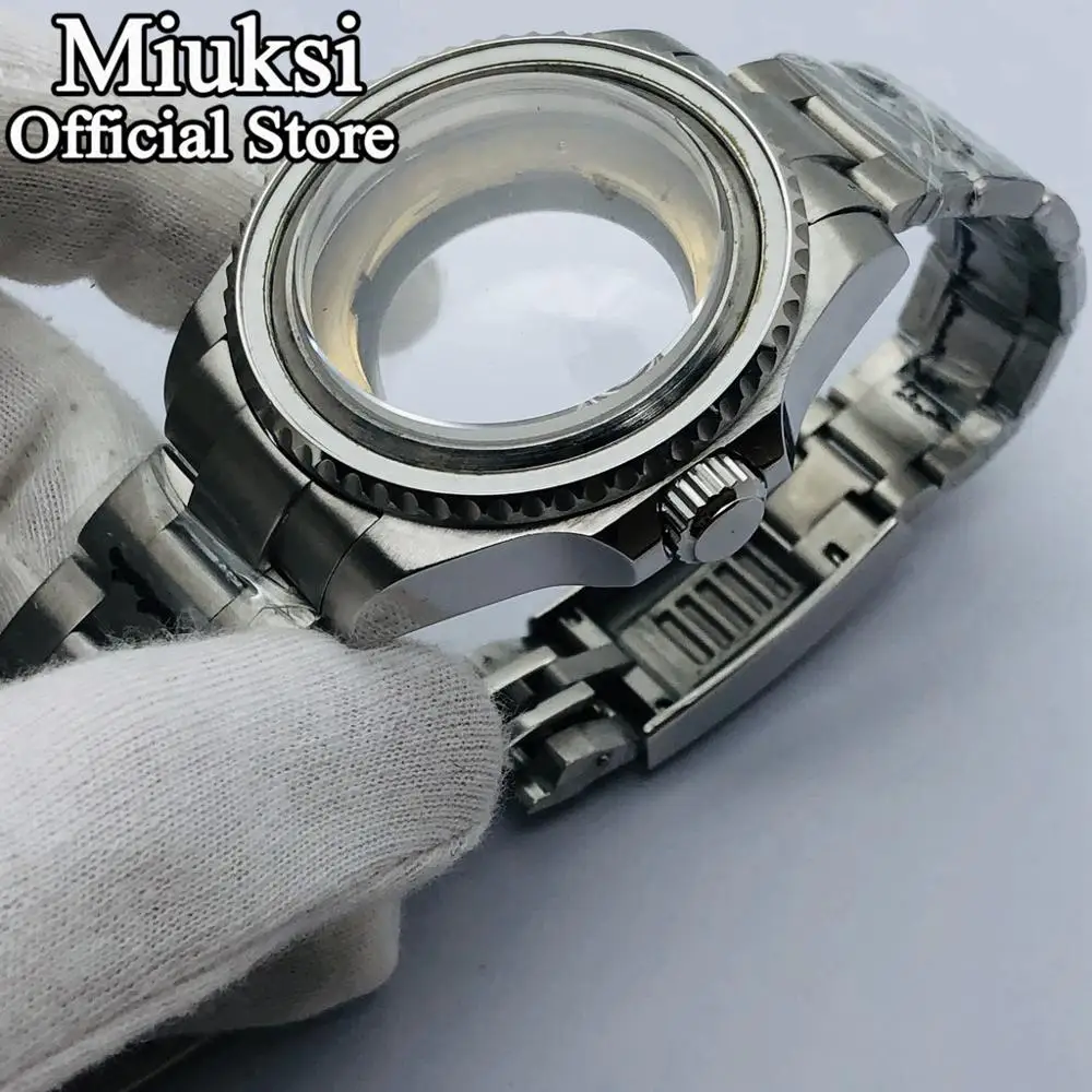 Miuksi 40mm / 43mm transparent case sapphire glass fit ETA2836 NH35 NH36 Miyota 8205 8215 821A Mingzhu DG2813 3804 movement