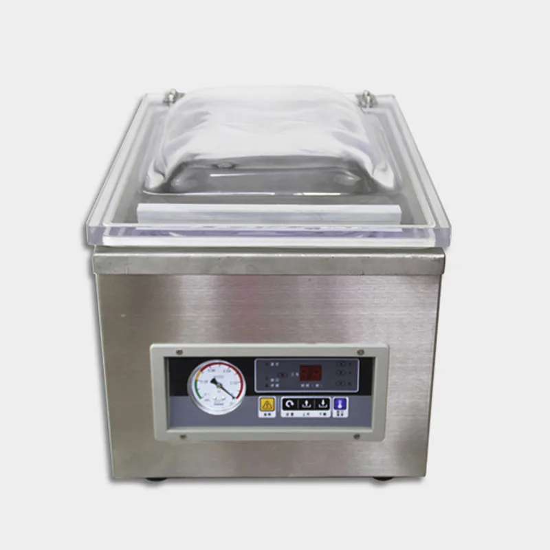 

DZ-260 Electronic Equipment Tools Vacuum Sealer Aluminum Bags Shrinking Sealing Machine Plastic Package Food, Document, Medical