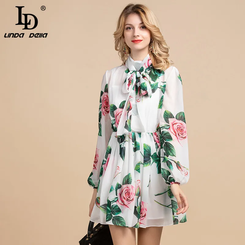 LD LINDA DELLA элегантное дизайнерское праздничное летнее платье для женщин с бантом
