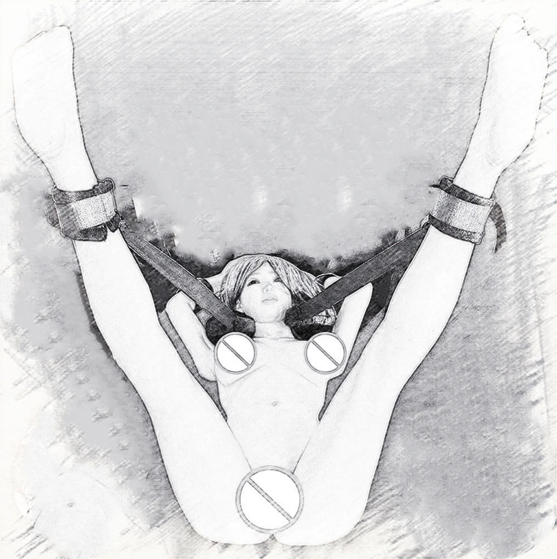 Бондаж наручники и лодыжки БДСМ Связывание Набор Открытый ноги Фетиш Взрослые