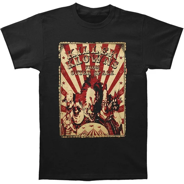 

Killer Klowns From Outer Space Circus Flyer Fitted Jersey T-Shirt Tee Casual Short Sleeve Men's Fitness T Shirt- Black