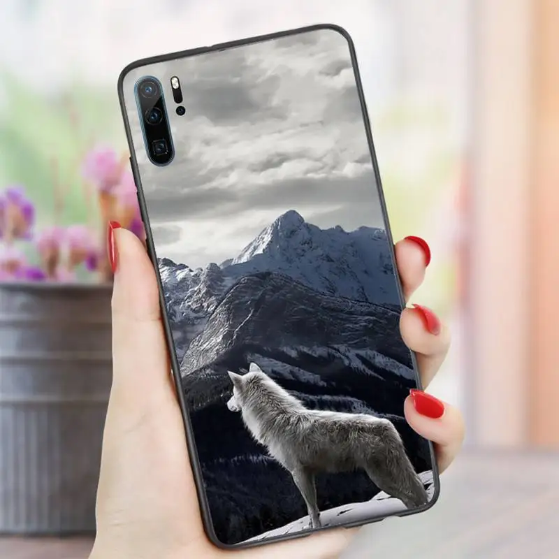 

Horror moon animal wolf Phone Case For Huawei honor Mate P 10 20 30 40 i 9 8 pro x Lite smart 2019 nova 5t