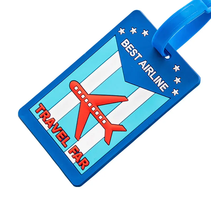 10 шт./лот милый мультяшный принт с животными силикагель дорожный Багаж бирка