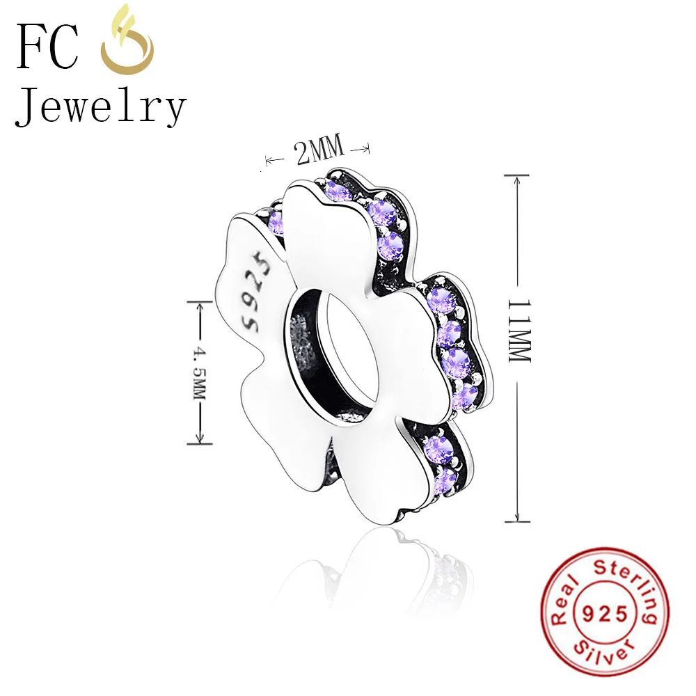 FC ювелирное изделие оригинальный браслет с шармом Серебряный цветок смешанный