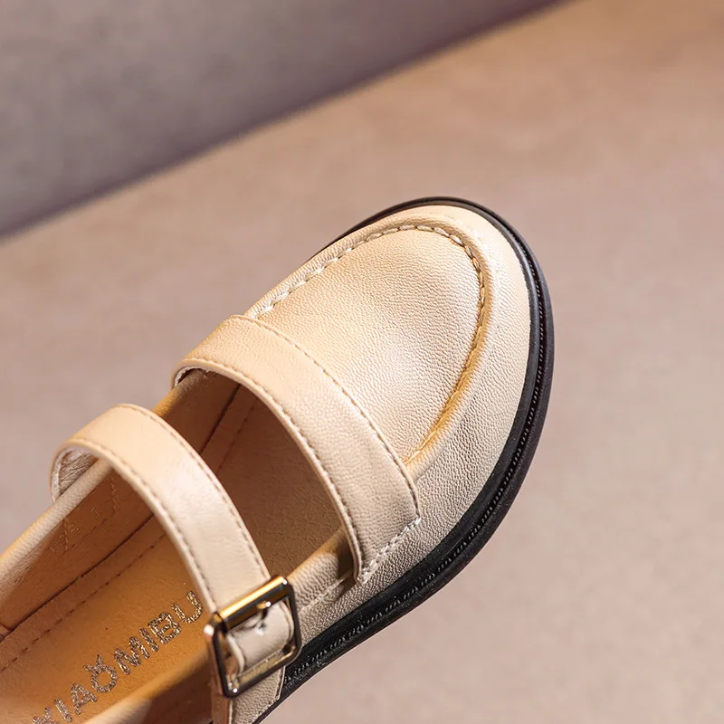 Детские туфли принцессы на весну 2020 детские плоской подошве черные брендовые