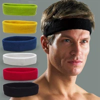 cotton stretch stretchy sport sweat sweatband men women gym yoga headband ladies girls sports headband