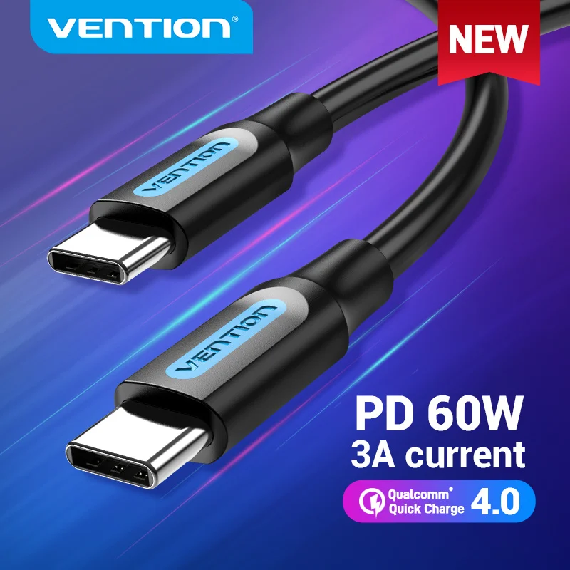 Vention USB C к Type кабель для MacBook Air 13 PD 60 Вт Быстрая зарядка 4 0 быстрой зарядки