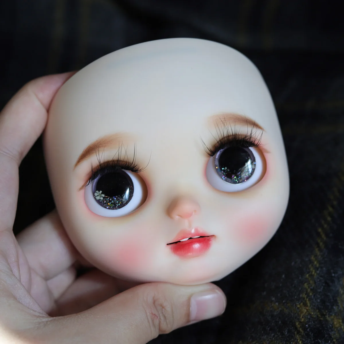 

Blyth Doll Face Plate for diy your blyth makeup Including Back Plate customization doll Nude blyth white skin smile Face
