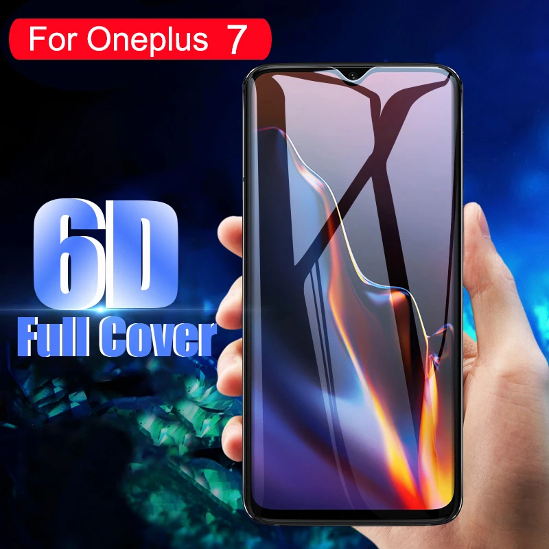 RDCY 6D закаленное стекло для Oneplus 7 1 + 6T полное изогнутое защиты экрана 7Pro дуговое
