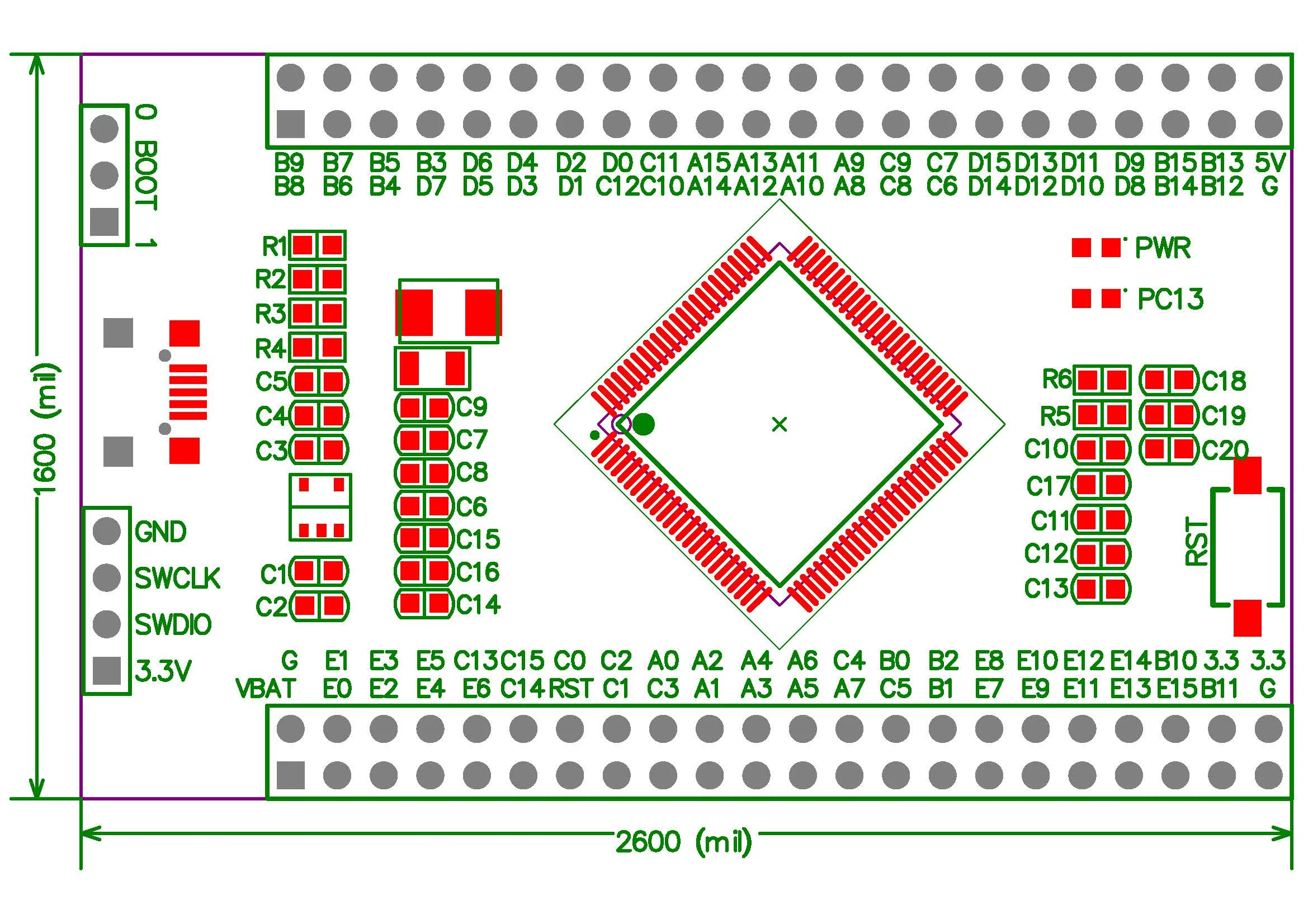 

HC32F460PETB Core Board HDC Minimum System Development to Replace STM32F103VET6