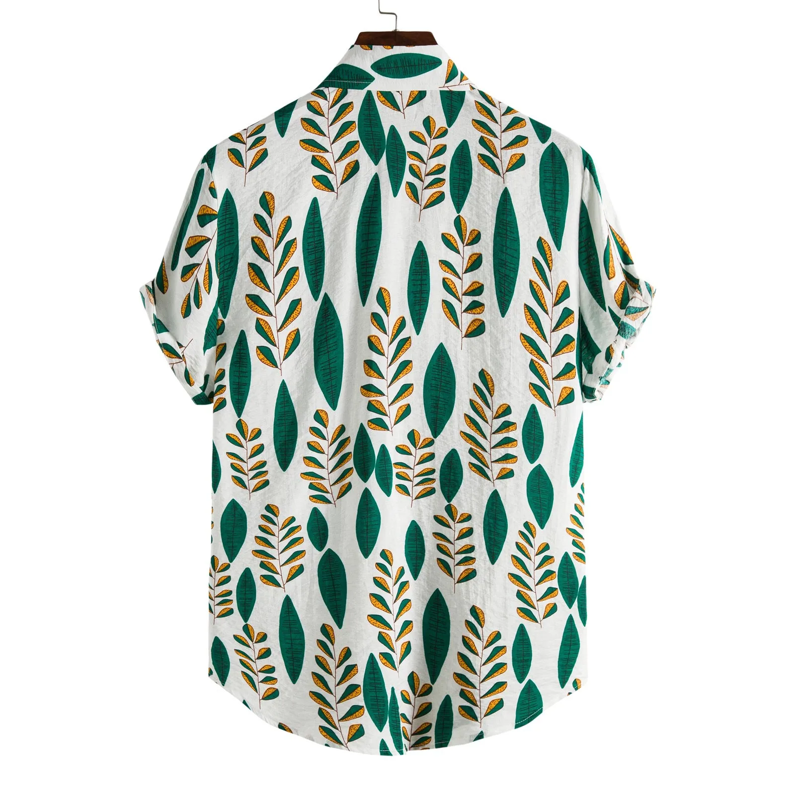 Гавайская рубашка мужская с коротким рукавом Повседневная пляжная блузка