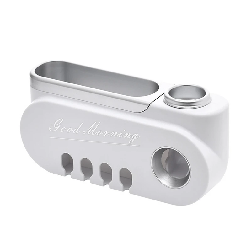 

Hanging Toothbrush Holder Automatic Toothpaste Squeezer Dispenser Makeup Storage Rack Bathroom Accessories