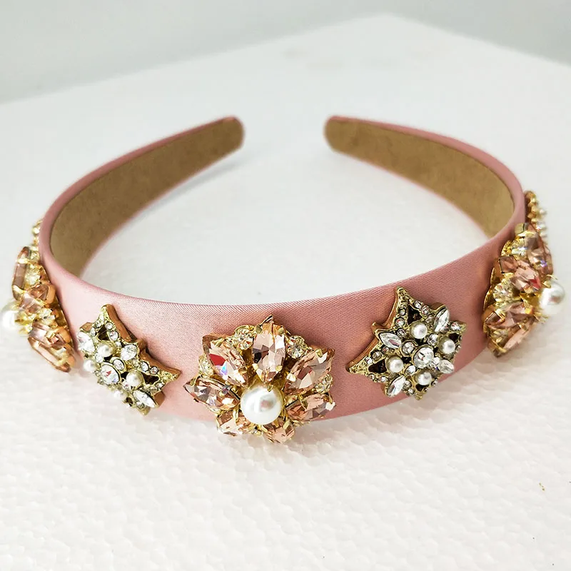 Мода 4 ряда со сверкающими стразами Hairband женский супер флэш двойной с украшением в виде кристаллов боковые волосы головная повязка, аксессуары для волос