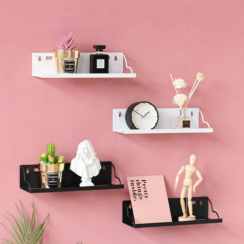 

Железный стеллаж для хранения арт-полки в скандинавском стиле, полка-органайзер, аксессуары для украшения дома, Настенный декор, аксессуары...