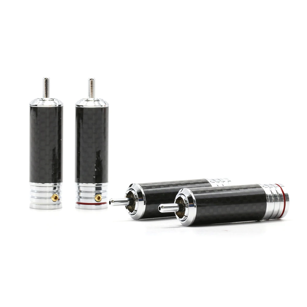 4 шт. аудиофил с родиевым покрытием штекер RCA Соединительный кабеля аксессуары hifi