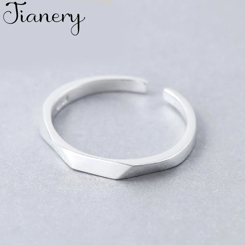 Женские и мужские винтажные шестигранные кольца JIANERY большие Регулируемые