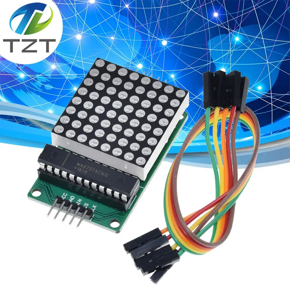 MAX7219 точка модуль светодиодной матрицы MCU светодиодный Дисплей Управление для