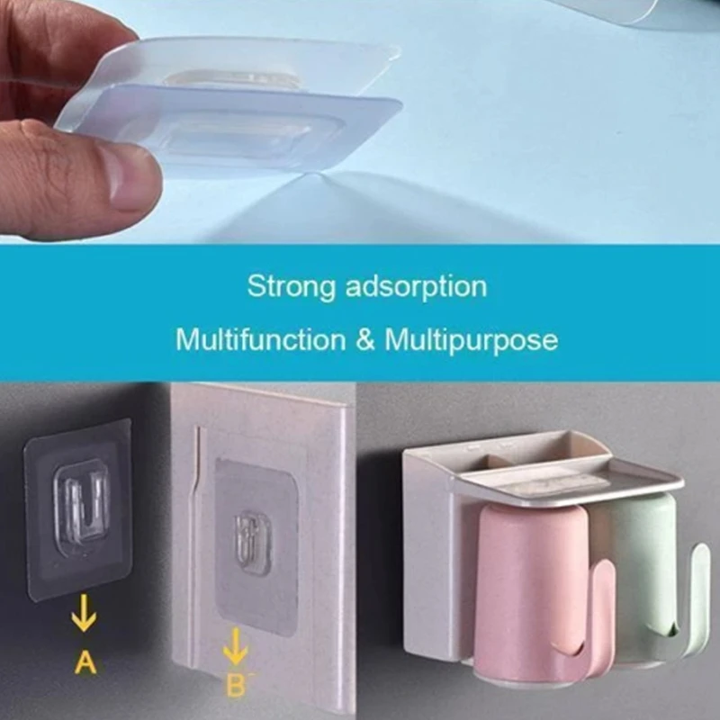 

30 Pcs Double-Sided Adhesive Wall Hooks,Strong Hooks for Kitchen&Bathroom,Sucker Wall Hooks