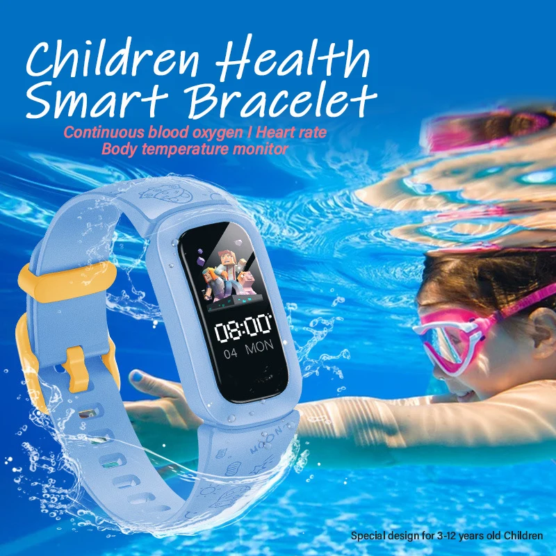 

2022 New Smart Watch Kids Smart Bracelet Blood Oxygen Heart Rate Monitor Body Temperature Detection Health Sports Watch for Kids